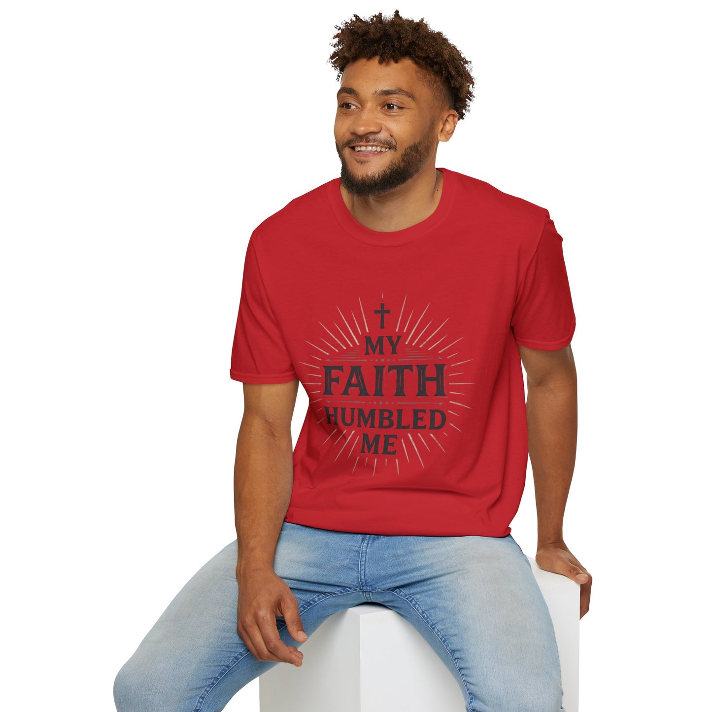 Christian T-Shirt — "My Faith Humbled Me" Inspirational Gospel Tee