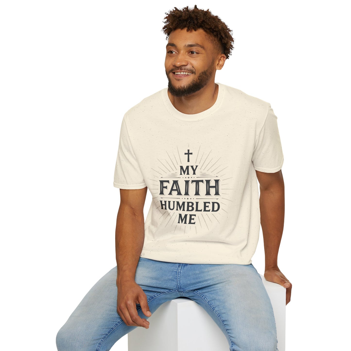Christian T-Shirt — "My Faith Humbled Me" Inspirational Gospel Tee