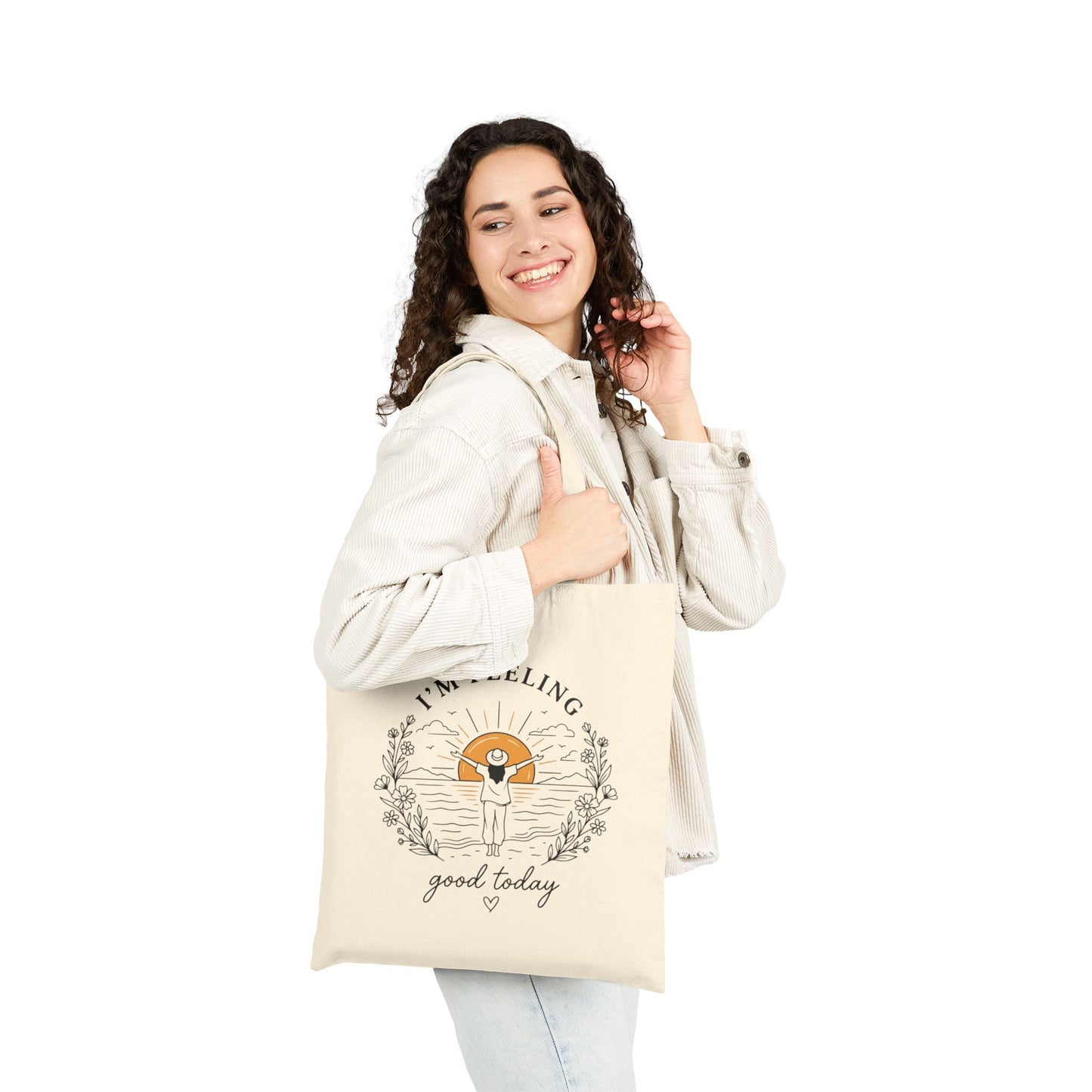 I’m Feeling Good Today Vintage Canvas Tote