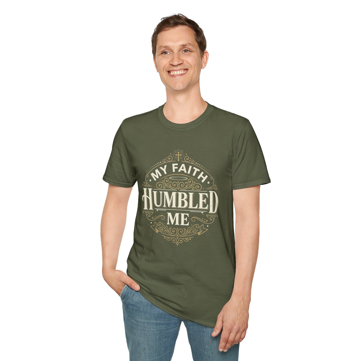 Faith Humbled T-Shirt — "My Faith Humbled Me" Christian Inspirational Tee