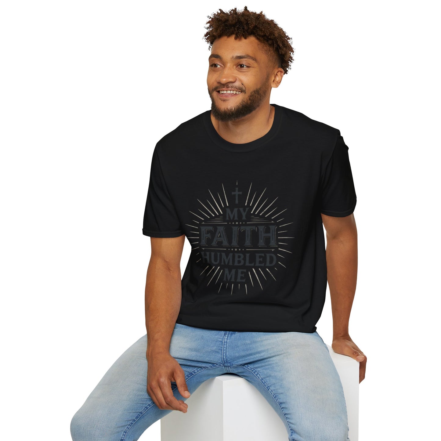Christian T-Shirt — "My Faith Humbled Me" Inspirational Gospel Tee