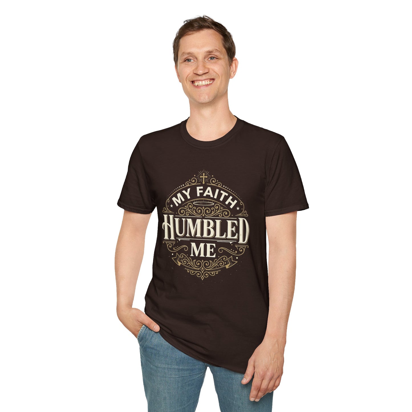 Faith Humbled T-Shirt — "My Faith Humbled Me" Christian Inspirational Tee