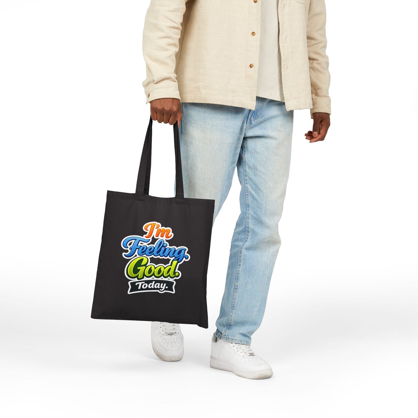 I’m Feeling Good Today Cotton Canvas Tote Bag